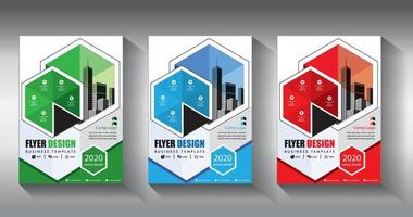 flyer business template brochure layout annual report vector