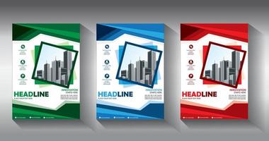 flyer business template brochure layout annual report vector