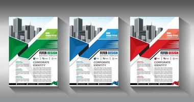 flyer business template brochure layout annual report vector