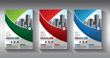 flyer business template brochure layout annual report vector