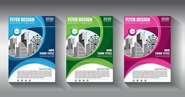 flyer business template brochure layout annual report vector