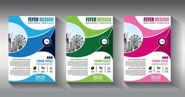 flyer business template brochure layout annual report vector