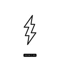 Lightning Icon Vector - Sign or Symbol