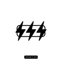 Lightning Icon Vector - Sign or Symbol