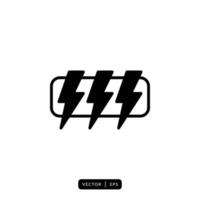 Lightning Icon Vector - Sign or Symbol