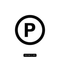 Parking Icon Vector - Sign or Symbol