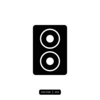 Audio Speaker Icon Vector - Sign or Symbol