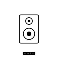 Audio Speaker Icon Vector - Sign or Symbol