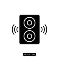Audio Speaker Icon Vector - Sign or Symbol