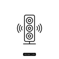 Audio Speaker Icon Vector - Sign or Symbol