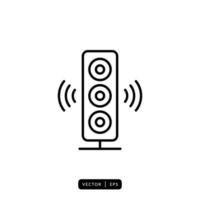 Audio Speaker Icon Vector - Sign or Symbol