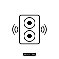 Audio Speaker Icon Vector - Sign or Symbol