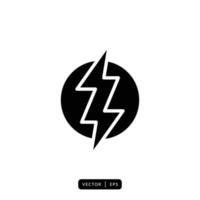 Lightning Icon Vector - Sign or Symbol