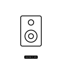 Audio Speaker Icon Vector - Sign or Symbol