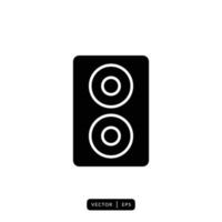 Audio Speaker Icon Vector - Sign or Symbol