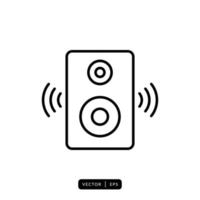 Audio Speaker Icon Vector - Sign or Symbol