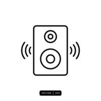 vector de icono de altavoz de audio - signo o símbolo