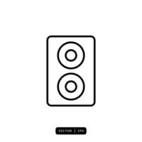 Audio Speaker Icon Vector - Sign or Symbol