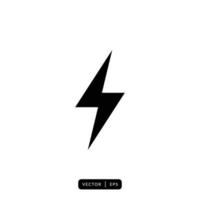 Lightning Icon Vector - Sign or Symbol