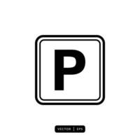 Parking Icon Vector - Sign or Symbol