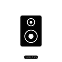 Audio Speaker Icon Vector - Sign or Symbol