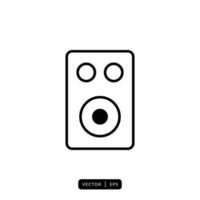 Audio Speaker Icon Vector - Sign or Symbol