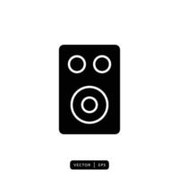 Audio Speaker Icon Vector - Sign or Symbol