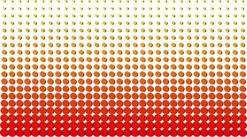 Red to yellow gradient circle on halftone vector effect