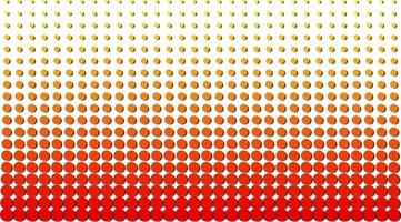 Red to yellow gradient circle on halftone vector effect