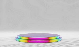 Pedestal for display, platform for design, blank product. 3D rendering. photo