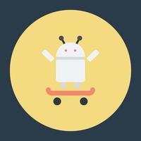 Android on Skateboard vector