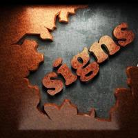 signs vector word of wood photo