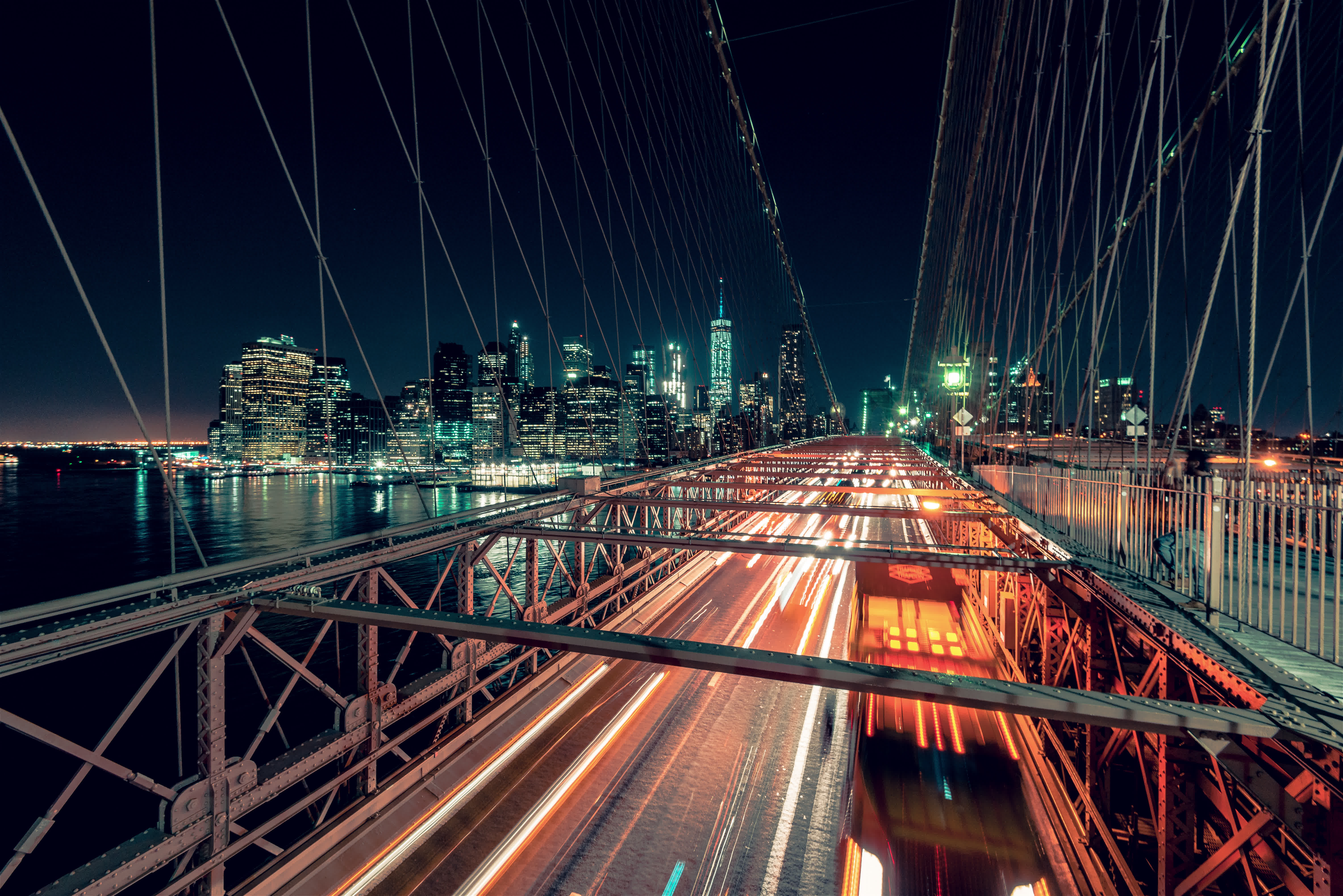 4K Timelapse Sequence of New York City , USA - Brooklyn Bridge at 