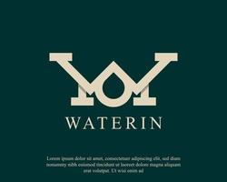 letra inicial w gota de agua plantilla de diseño de logotipo inspiración vector