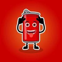 Illustration Vector Graphic Of Cute Fizzy Mascot Soft drinks, Design Suitable For Mascot Drinks