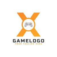 Initial Letter X with Game Console Icon and Pixel for Gaming Logo Concept. Usable for Business, Technology and Game Startup Application  Logos. vector