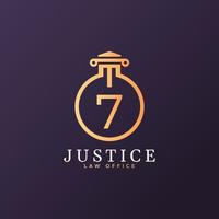 Law Firm Number 7 Logo Design Template Element vector