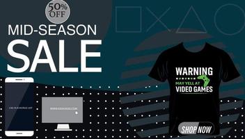 MID SEASON SALE BANNER PRO DOWNLOAD vector