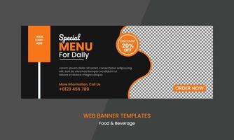 banners promocionales para productos de alimentos y bebidas. vector