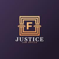 Law Firm Letter F Logo Design Template Element vector