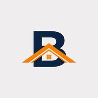 bienes raíces. elemento de plantilla de diseño de logotipo de casa de letra inicial b. eps10 vectoriales