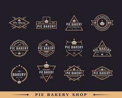 Set of Classic Vintage Retro Label Badge Emblem for Stamp Pie Bakery House Logo Design Inspiration
