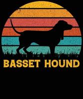 diseño de camisetas para amantes del perro basset hound