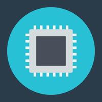 Processor Chip Concepts vector