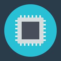 conceptos de chip de procesador vector