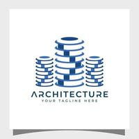 Architecture building  logo design template real estate services vector