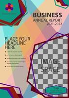 Annual report business brochure template design for you business vector