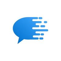 blue speech bubble icon,vector logo vector