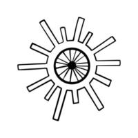 Magic Eye Symbol. Sketch of All Seeing Eye. Spirituality, alchemy, occultism, masonic design element. Isolated vector illustration
