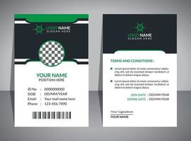 plantilla de diseño de tarjeta de identificación creativa para empresas y empresas vector